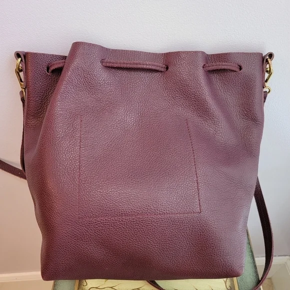 Mark & Graham Leather Drawstring Bag - Picture 2 of 7